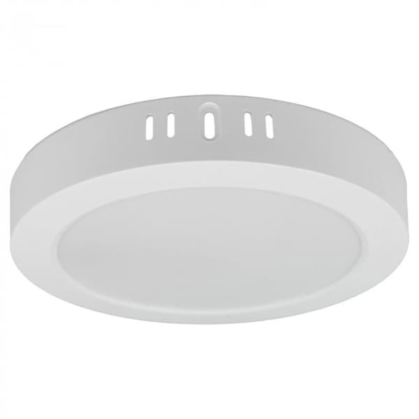 Rund LED-loftlampe til overflademontering 24W 4000K + strømforsyning hvid