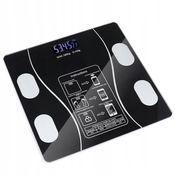 BADEVÆGT elektronisk analytisk BMI Bluetooth glas LCD SMART