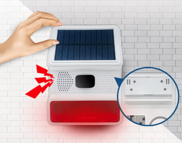 Trådlös solcellslarmsiren WSR200