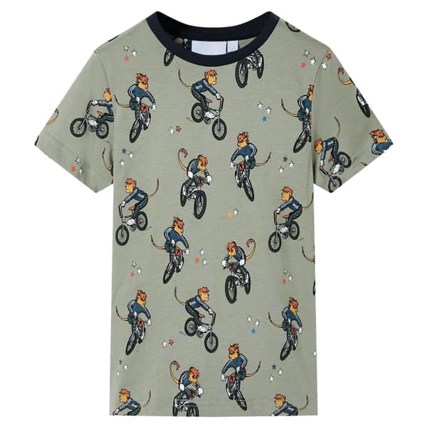 Lasten lyhythihainen pyjama, vaalea khaki, 116