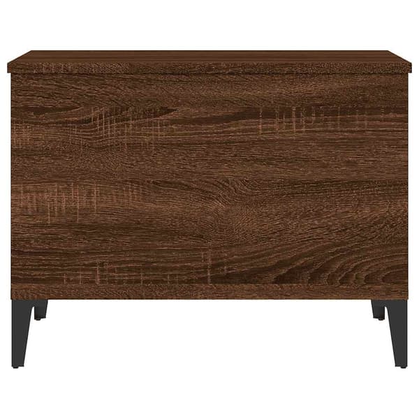 vidaXL sofabord brunt egetræ 60x44,5x45 cm