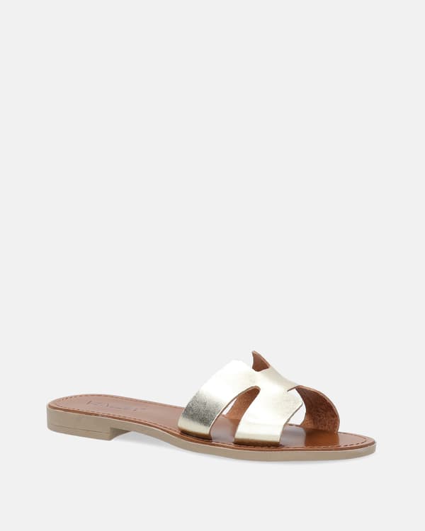 GULDFLIP-FLOPS I LÄDER GULDFLIP-FLOPS I LÄDER 37