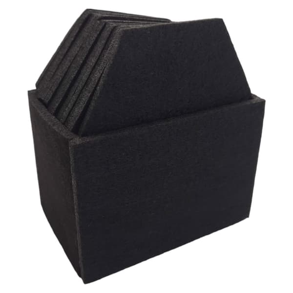 Huopa-alustat laseille ja mukeille, harmaa, 12 kpl