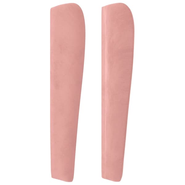 vidaXL Vingad nackstöd rosa 93x23x118/128 cm sammet