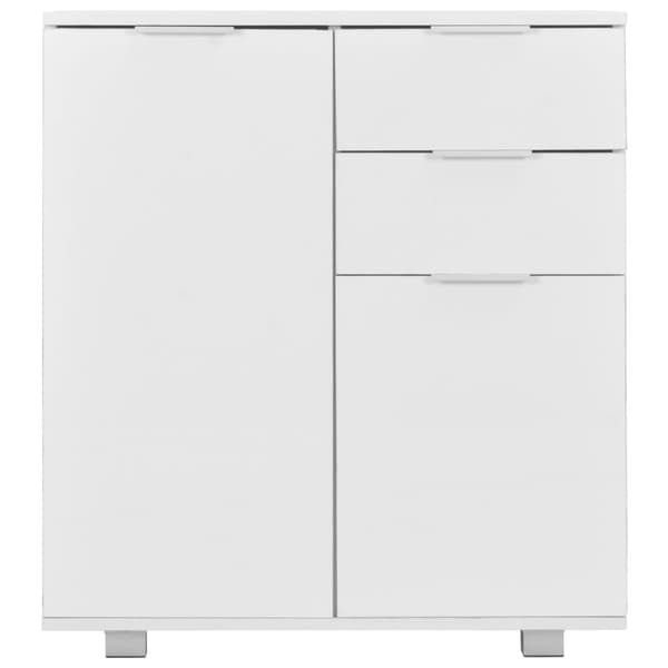 vidaXL kommode højglans hvid 71 x 35 x 76 cm spånplade