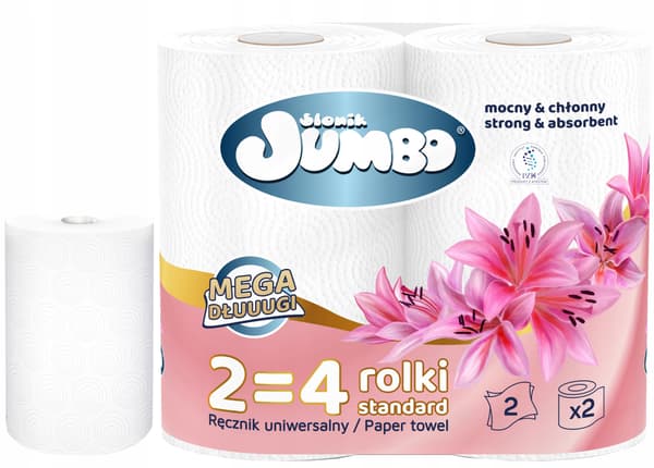 Pappershandduk 2R JUMBO MEGA LÅNG VIT ELEFANT 2W - 2 rullar