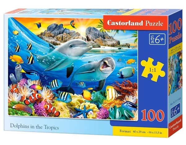 Puslespil 100 Delfiner i Troperne CASTOR