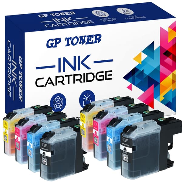 8x blækpatroner til Brother GP-B123CMYK x2 GP