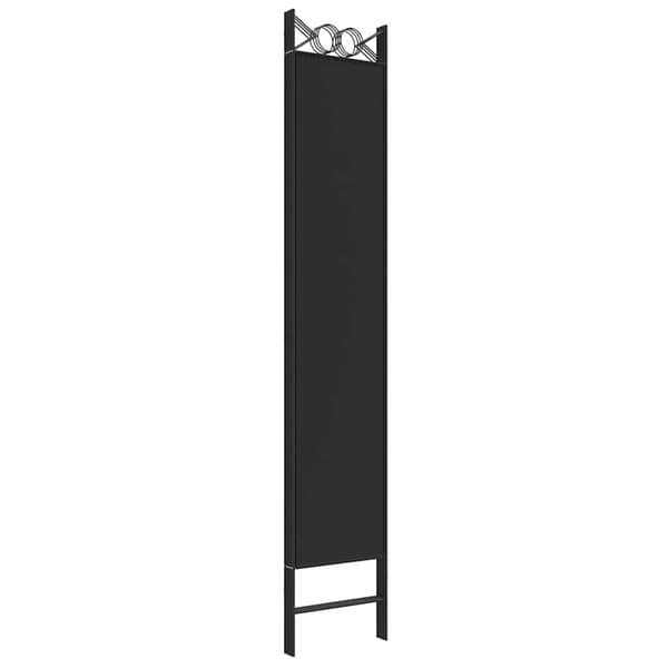 vidaXL 4-panels rumdeler, sort, 160x220 cm, stof