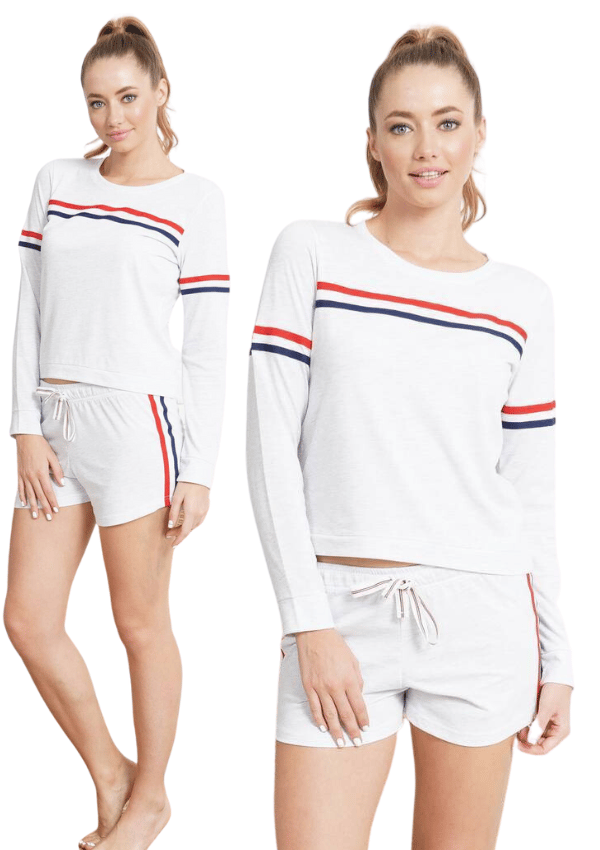 Dampyjamas i bomull, slät spets, XL Vienetta