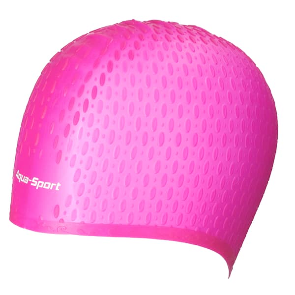 Aqua-Sport silikone badehætte rosa til langt hår AS1260