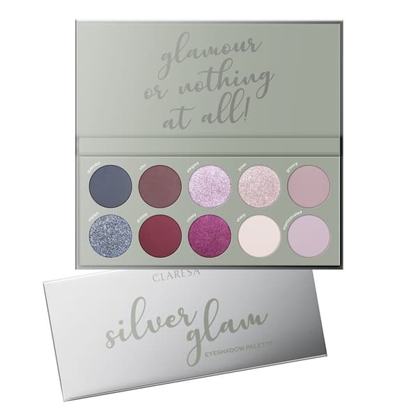 Claresa Silver Glam Palette 10 ögonskuggor 12g
