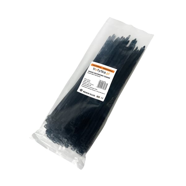 Kabelbindere Tretytki - UV 7,6 x 370 mm, sorte