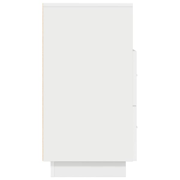 vidaXL Sängbord med 2 lådor, 2 st, vita, 36x36x68 cm