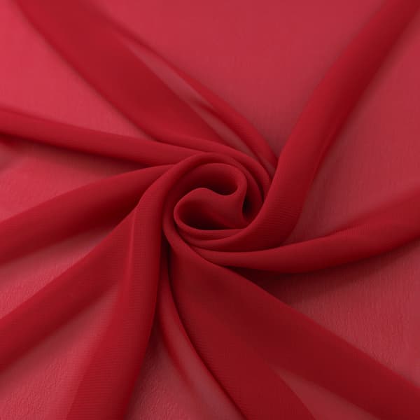 Chiffonmateriale, rød farve