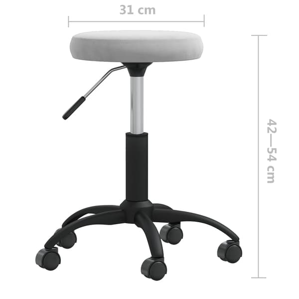 vidaXL Matstol, ljusgrå, klädd i sammet