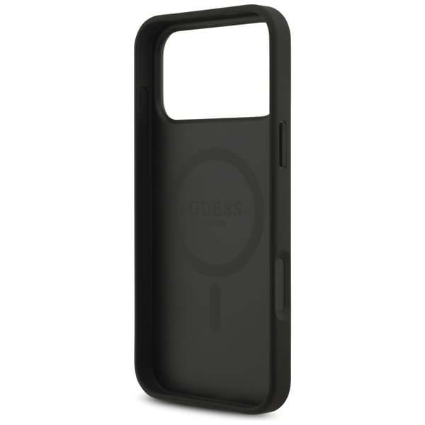 Guess 4G Circle Classic Logo MagSafe-etui til iPhone 17 Pro Max, sort
