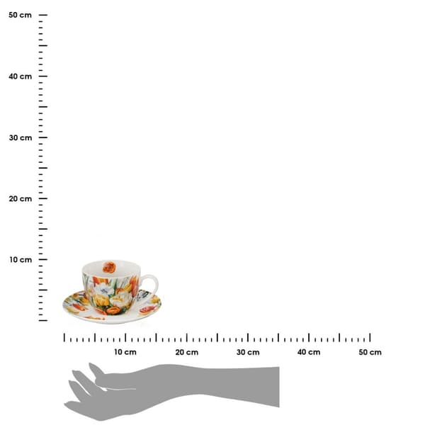 Set med 2 Tulips-koppar och fat 270 ml