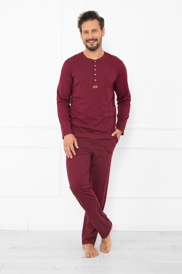 Herrpyjamas med lång ärm, långbyxor Gordo L