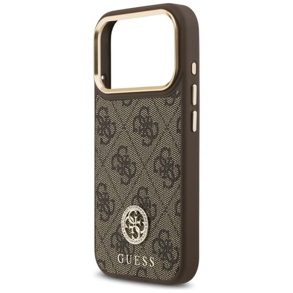 Guess 4G Strass Logo MagSafe-etui til iPhone 17 Pro brunt