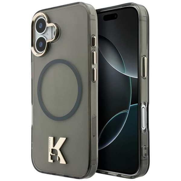 Karl Lagerfeld IML K-hovedlogo MagSafe-etui til iPhone 17, sort