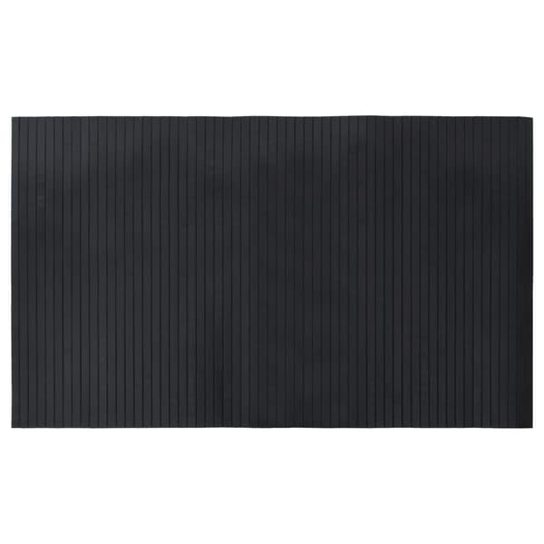 vidaXL Suorakulmainen matto, musta, 60x100 cm, bambu