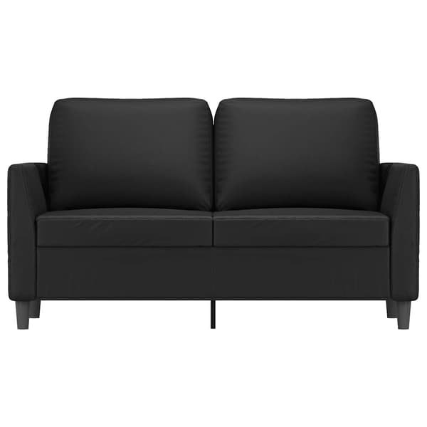 vidaXL 2-personers sofa, sort, 120 cm, kunstlæder