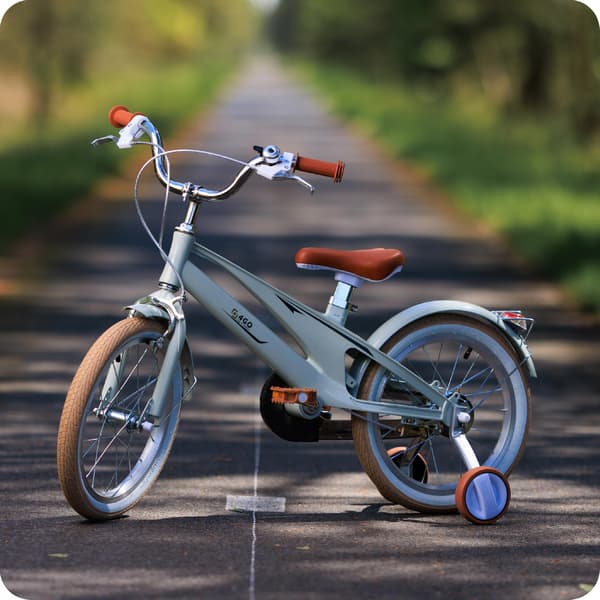 BØRNECYKEL 12 TOMMER BØRNECYKEL MED SIDEHJUL MINT LET