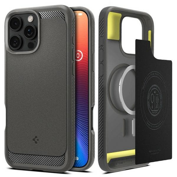 Spigen Rugged Armor-cover til iPhone 16 Pro Max Grå/Grå