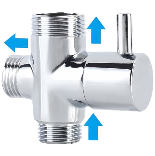 Ventilbryden til regnbrusesøjle 1/2x1/2x3/4 standardfunktioner