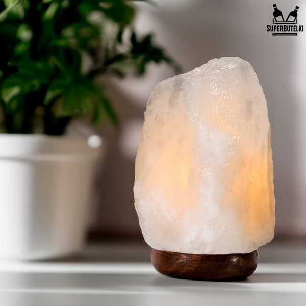 3-5 kg Himalayan saltlampa, luftjonisator - vit