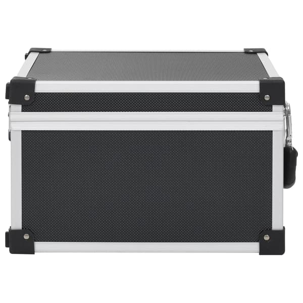 vidaXL 40-disks CD-etui, aluminium, ABS, sort