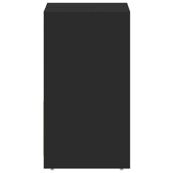 vidaXL badeværelsesskab sort 60x33x61 cm spånplade