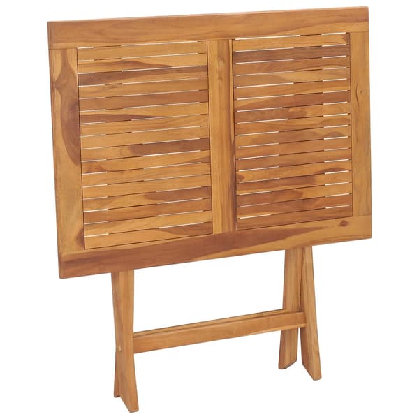 vidaXL foldbart havebord 90x60x75 cm massivt teaktræ