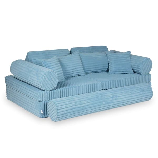 Montessori Premium Waffle Blue Leksoffa