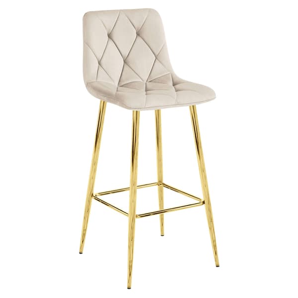 NADO pall - beige sammet / GYLLENE ben x 2
