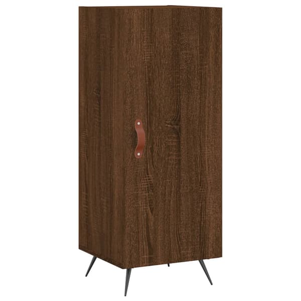 vidaXL skab brunt egetræ 34,5x34x90 cm træbaseret materiale