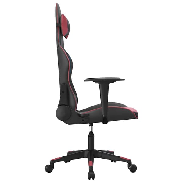 vidaXL gamingstol, sort og bordeaux, kunstlæder