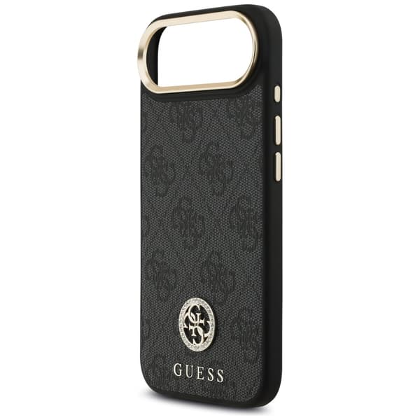 Guess 4G Strass Logo & Store Rem Metalknapper MagSafe-etui til iPhone Air, sort