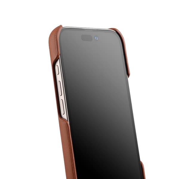 MELKCO iPhone 16 Pro-skal, vaxartad textur, brun