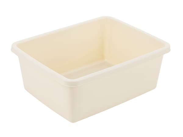 REKTANGULÆR PLASTIKSKÅL 37X30CM 11L CREM -BEN
