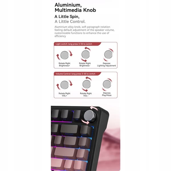 Attack Shark X85 Mekanisk Trådløst Gamingtastatur 75% Bluetooth