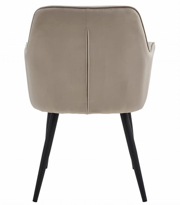 JORK stol - mørk beige velour / sorte ben x 2