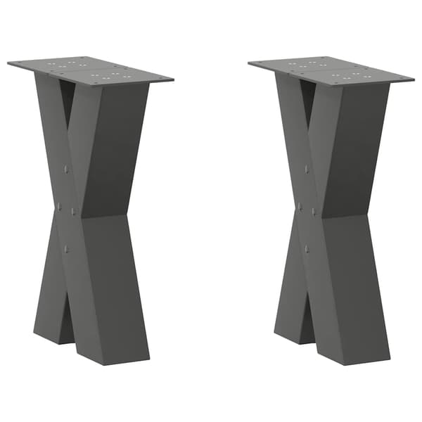 vidaXL sofabordsben, 2 stk., antracit, stål
