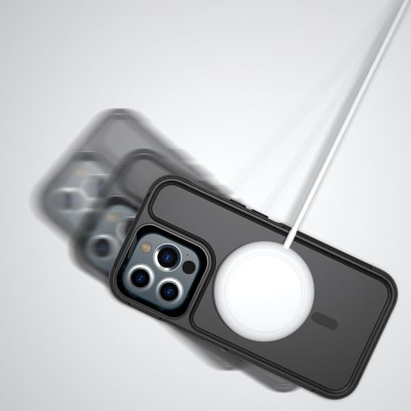 iPhone 16 Pro-cover, MagForce MagSafe, sort