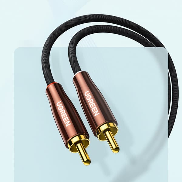 Kobberlydkabel 3,5 mm mini-jack - 2x RCA 2m