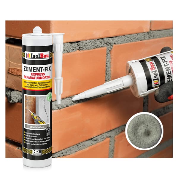 IsolBau Zement-Fix Cement Grå Reparations- og Forseglingsmørtel 10 x 300 ml