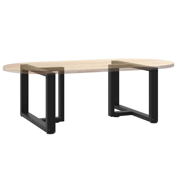 vidaXL sofabordsben, 2 stk., sort, 60x25x(42-43) cm, stål