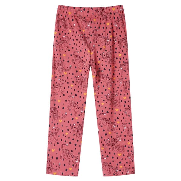 Barnpyjamas med lång ärm, gammalrosa, 116