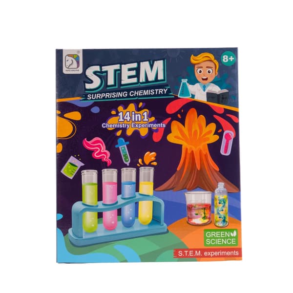 LITTLE CHEMIST UTBILDNINGSKIT 14 VETENSKAPLIGA EXPERIMENT EXPLOSIV VULKAN